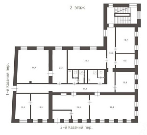 Казачий 2-й пер, д 3 стр 1, Москва  Здание целиком 1074.0  Продажа