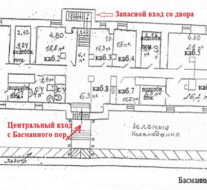 Басманный 1-й пер, д 5/20 стр 1, Москва Цоколь 270.7  Продажа