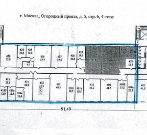 Огородный проезд, д 5 стр 1, Москва 4 1600.0  Продажа